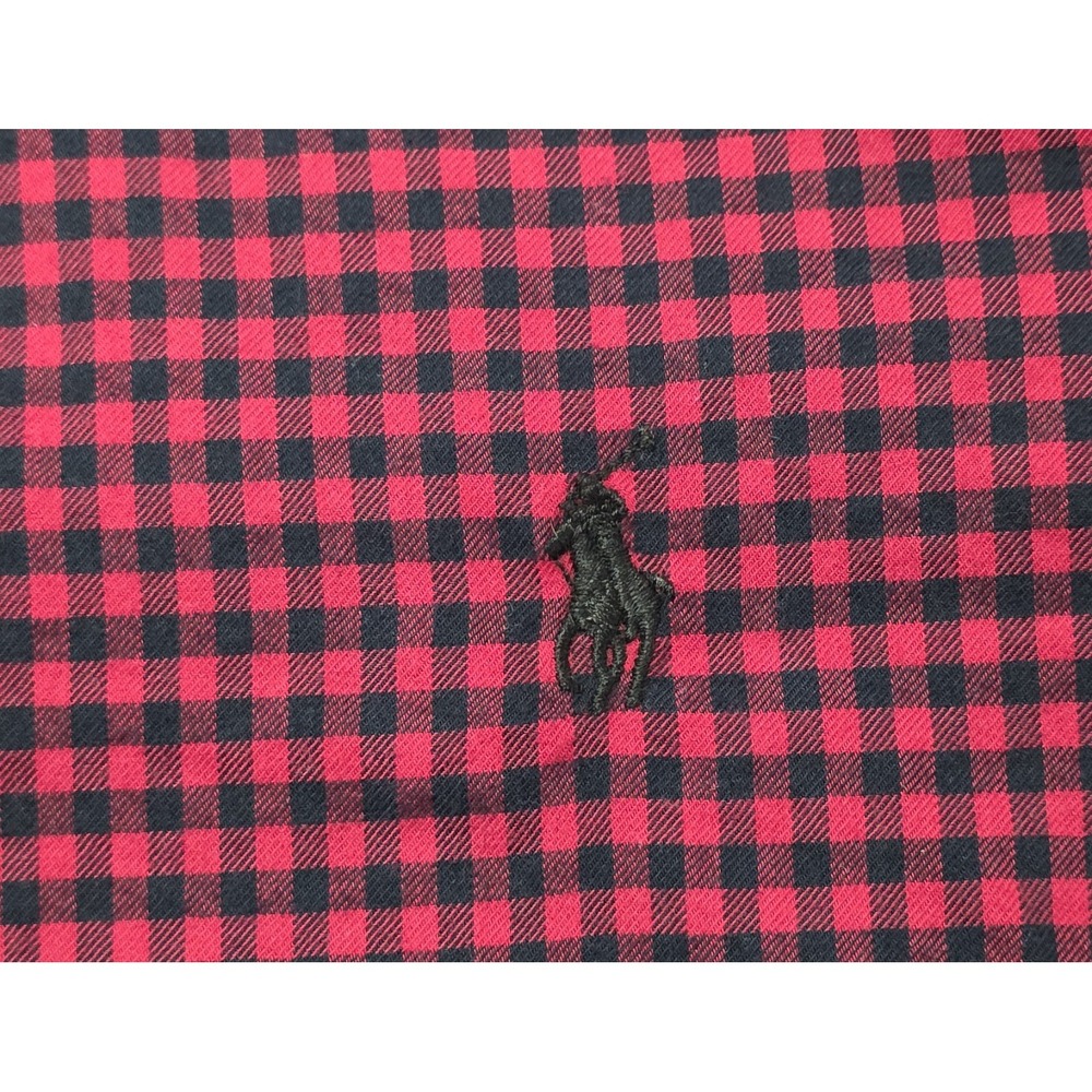 Ralph Lauren Mens Size L Slim‎ Fit Buffalo Plaid Long Sleeve Button Down Shirt - Picture 5 of 12